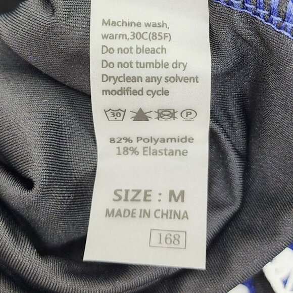 Womens Size Medium Blue & White Two-Piece Swimsuit With Trim Detail - Picture 3 of 5